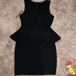 Black Peplum Dress